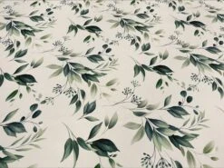 Bayside Leaf (Poly Print) Table Linen In Green/White -Urquid Linen Shop 09CE0877 395B 425A 8889 09CD6DDB4E98