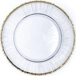 Eclipse - Glass Charger Plate In Gold (Item # 0309-R)