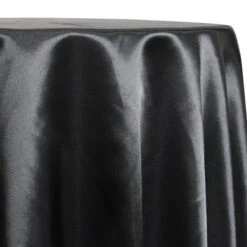 Shantung Satin (Reversible) Table Linen In Black