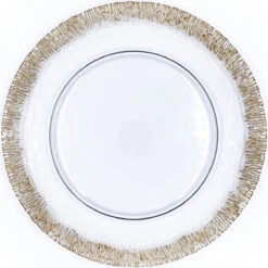 Birch - Glass Charger Plate In Gold (Item # 0298)