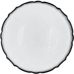 Ribbon - Glass Charger Plate In Black (Item # 0296)