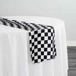 Lamour 1" & 4" Checker Table Runner In 1"x1" Checker