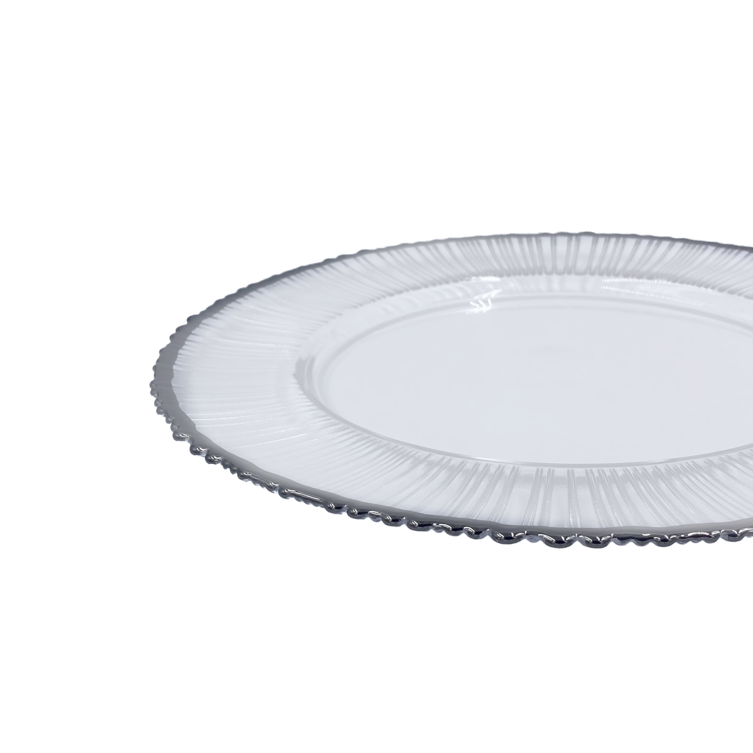 Eclipse - Glass Charger Plate In Silver (Item # 0309-R) 2 Eclipse - Glass Charger Plate In Silver (Item # 0309-R) - Image 2