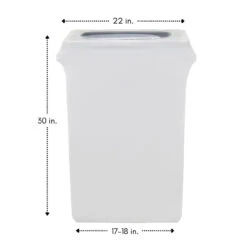 Spandex (Slim Jim) 23 Gallon Trash Can Cover In White 6 Spandex (Slim Jim) 23 Gallon Trash Can Cover In White -Urquid Linen Shop 23 gal trash can white main 3 26202.1668623376