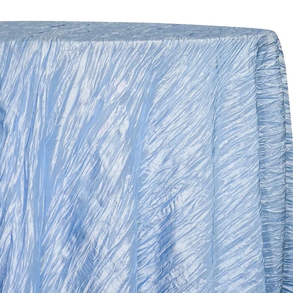 Accordion Taffeta Table Linen In Blue 1 Accordion Taffeta Table Linen In Blue
