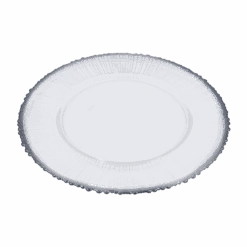Eclipse - Glass Charger Plate In Silver (Item # 0309-R) 6 Eclipse - Glass Charger Plate In Silver (Item # 0309-R) -Urquid Linen Shop 3