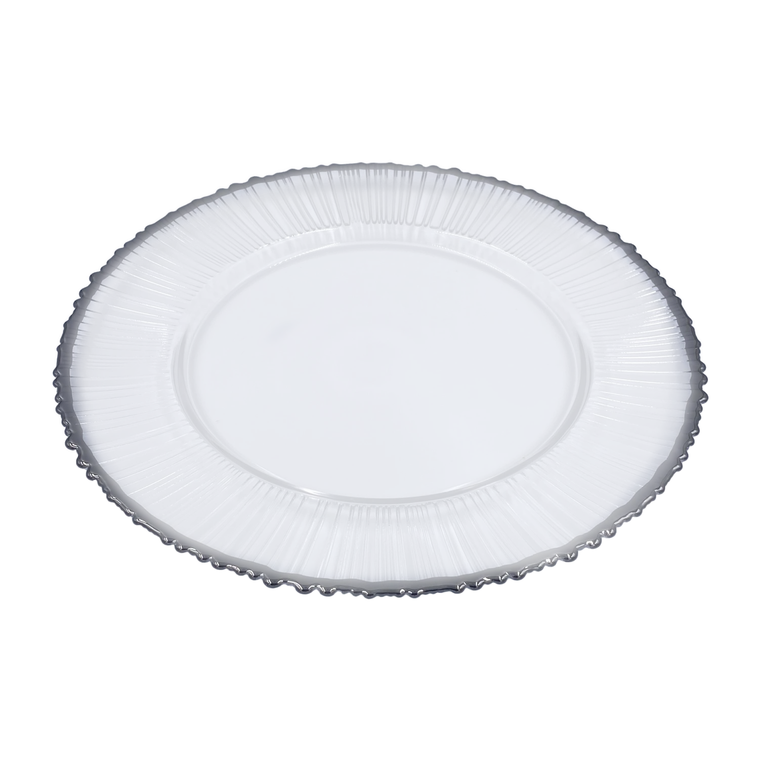 Eclipse - Glass Charger Plate In Silver (Item # 0309-R) 3 Eclipse - Glass Charger Plate In Silver (Item # 0309-R) - Image 3