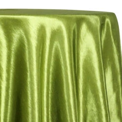 1pc - Shantung Satin (Reversible) Table Linen In Willow Green (134" Round)