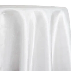 Shantung Satin (Reversible) Table Linen In White