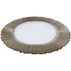Solar - Glass Charger Plate In Gold (Item # 0309-B) -Urquid Linen Shop 3 72ce9002 acf6 4c2d 8696 7d5b7a007511