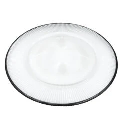 Ribbed Halo - Glass Charger Plate In Black (Item # 0240) -Urquid Linen Shop 3 dd8affaa 5f13 42d9 915b 681713c05317