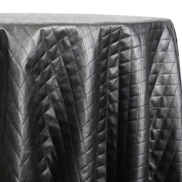 Murano Quilt Table Linen In Black 1 Murano Quilt Table Linen In Black