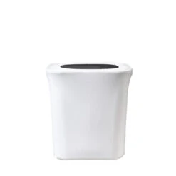 Spandex 7 Gallon Office Trash Can Cover In White
