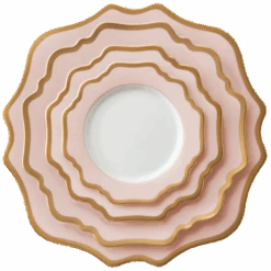 Casablanca Porcelain Collection In Blush Pink/Gold