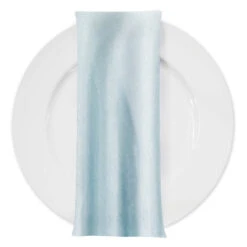 Shantung Satin (Reversible) Table Napkin In Baby Blue
