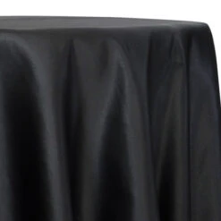 Lamour (Dull) Satin Table Linen In Black 1155