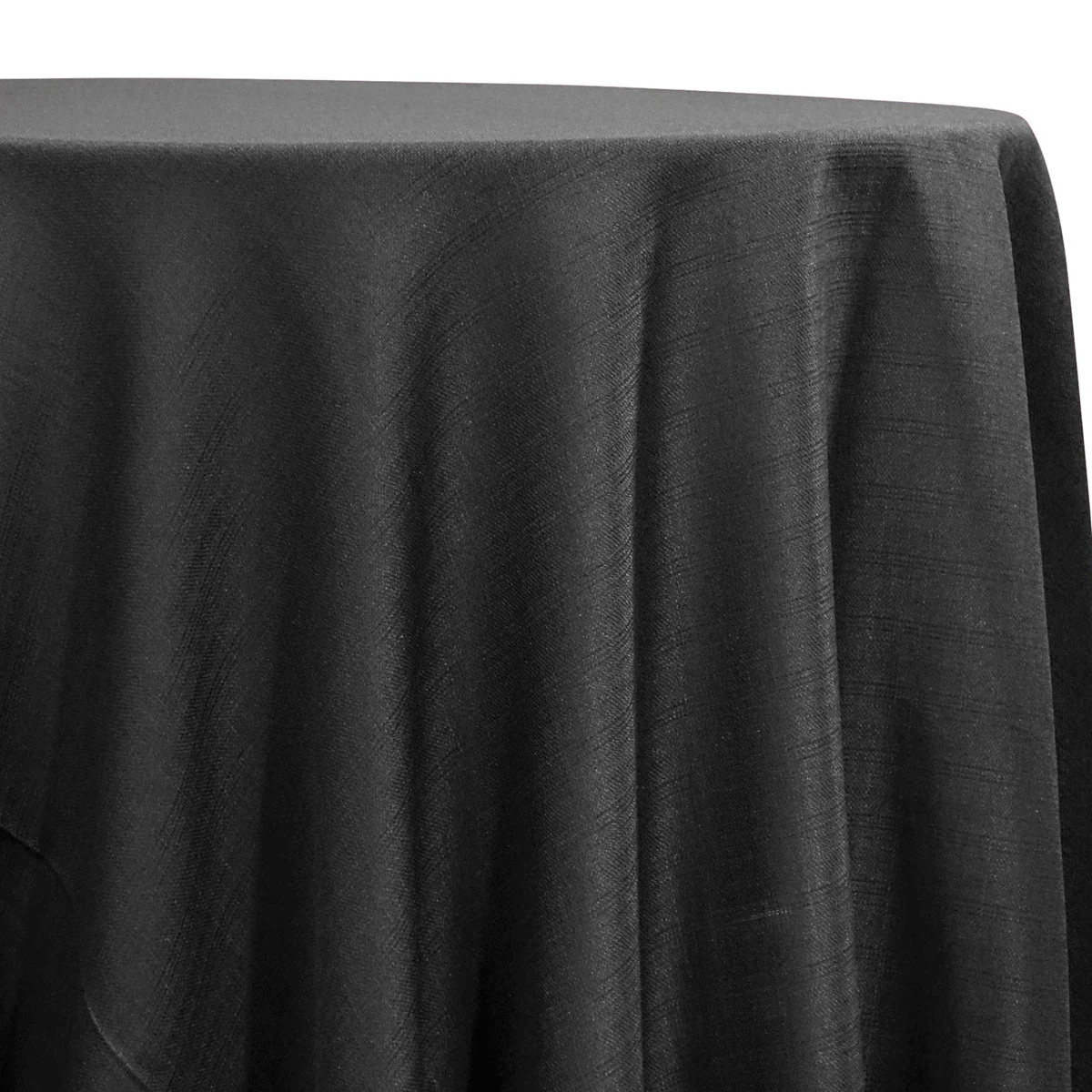 1pc - Rustic Linen Table Linen 90"x156" Banquet - Black 2 1pc - Rustic Linen Table Linen 90"x156" Banquet - Black - Image 2