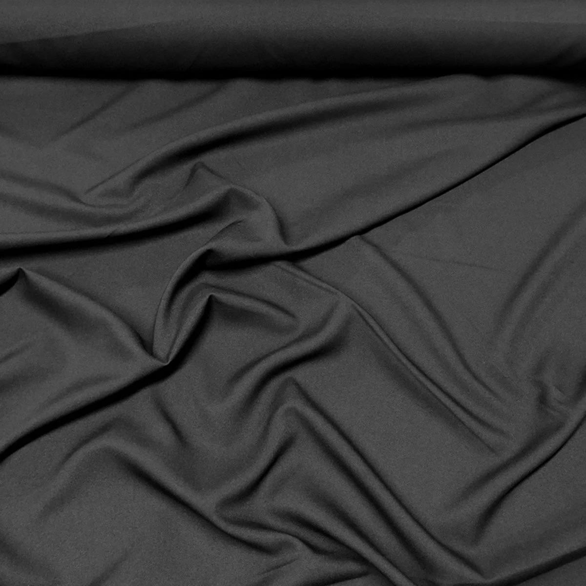 1pc - Premium Poly (Poplin) Drapery Panel 6' Tall X 58" Wide - Black 2 1pc - Premium Poly (Poplin) Drapery Panel 6' Tall X 58" Wide - Black - Image 2
