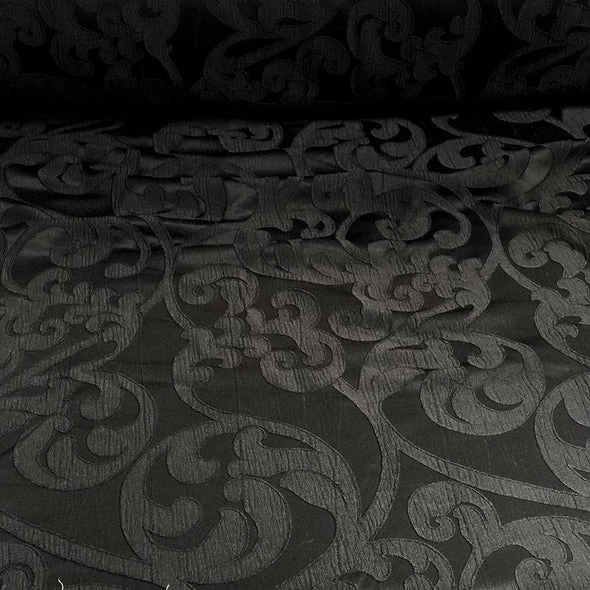 1pc. - Classic Jacquard Table Linen In Black (108"x156" Banquet) 2 1pc. - Classic Jacquard Table Linen In Black (108"x156" Banquet) - Image 2