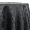 1pc - Crush Satin (Bichon) Table Linen In Black (108"x156" Banquet)
