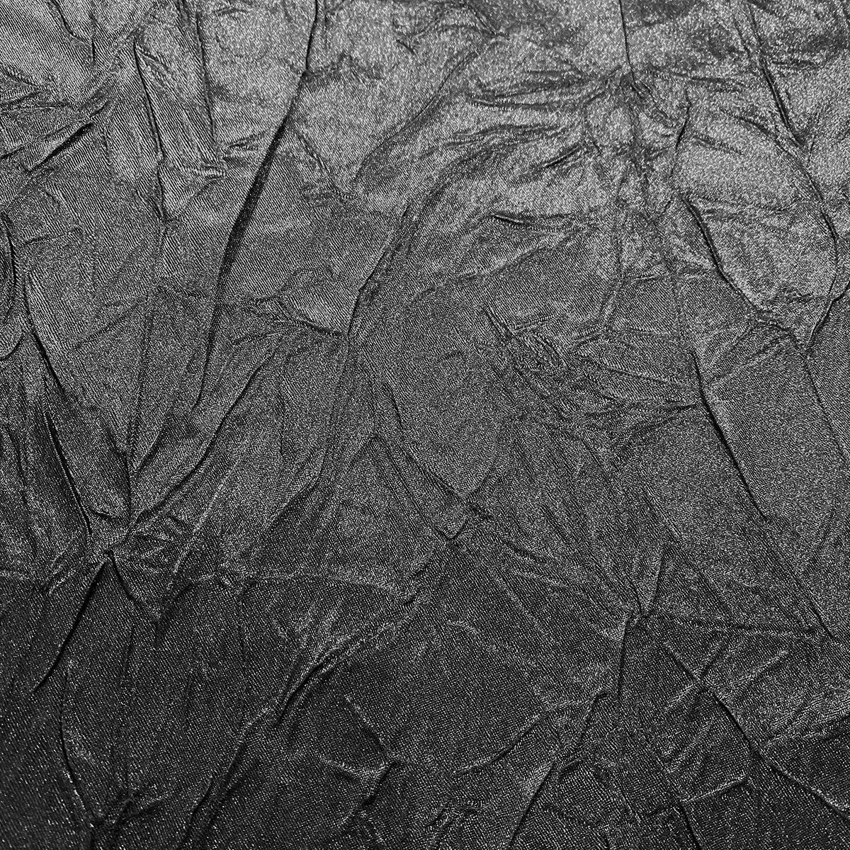 1pc - Crush Satin (Bichon) Table Linen In Black (58"x102" Banquet) 2 1pc - Crush Satin (Bichon) Table Linen In Black (58"x102" Banquet) - Image 2