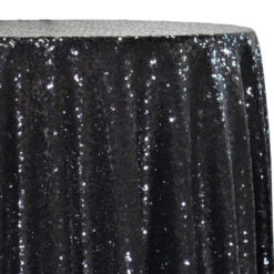 Glitz Sequins Table Linen In Black