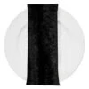 Panne (Crush) Velvet Table Napkin In Black