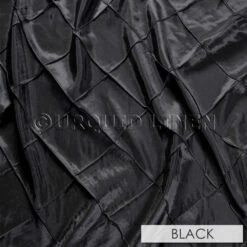 4" Pintuck Taffeta Banquet Fitted Tablecloths - Hospitality Line -Urquid Linen Shop Black 8ca9e9ea 066e 4cc9 aa4b 4b96431159c2