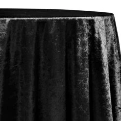 Lush Velvet Table Linen In Black