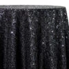 1pc - Taffeta Sequins Table Linen 90"x132" Banquet - Black