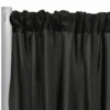 1pc - Premium Poly (Poplin) Drapery Panel 18' Tall X 58" Wide - Black