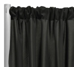 1pc - Premium Poly (Poplin) Drapery Panel 18' Tall X 58" Wide - Black