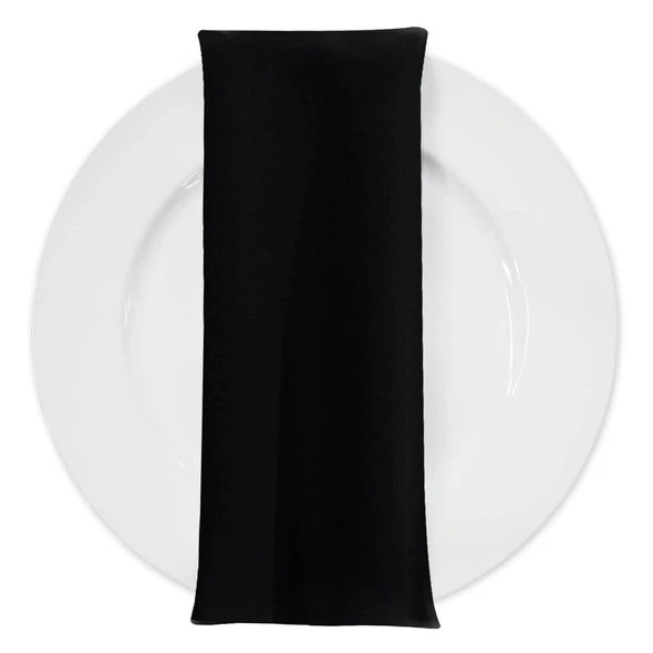 Premium Poly (Poplin) Table Napkin In Black 1 Premium Poly (Poplin) Table Napkin In Black