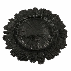 Reef - Glass Charger Plate In Black (Item # 0126) -Urquid Linen Shop Black e5329d71 f91a 434c a885 720e7863f11b