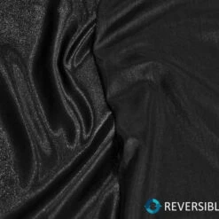 Shantung Satin (Reversible) Table Linen In Black -Urquid Linen Shop Blackcopy