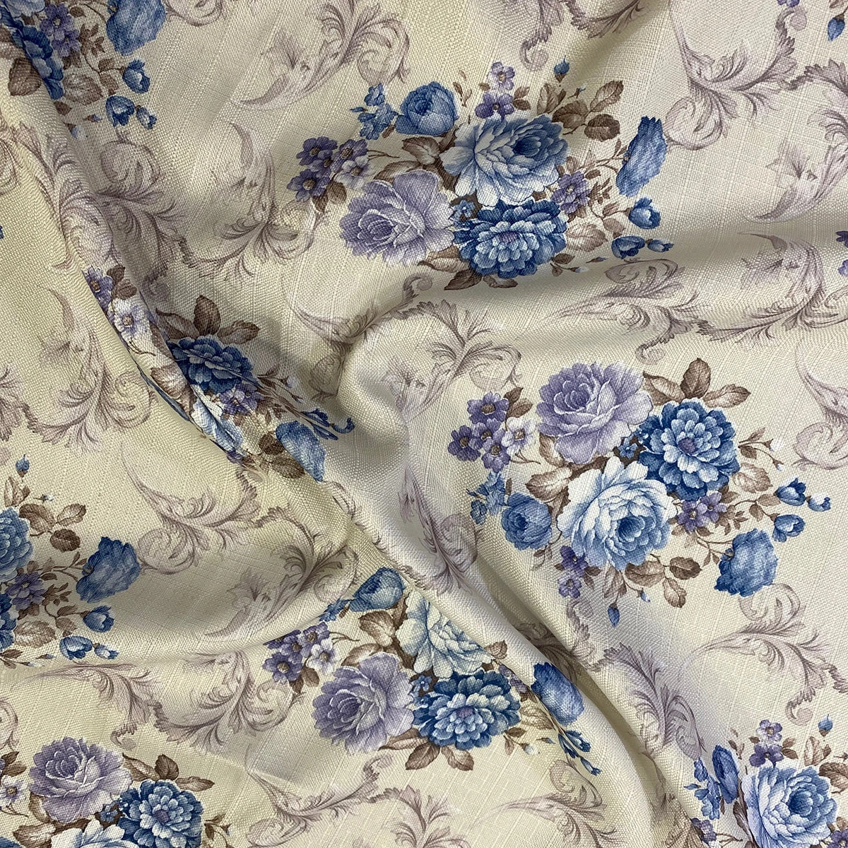 French Floral Table Linen In Blue 2 French Floral Table Linen In Blue - Image 2