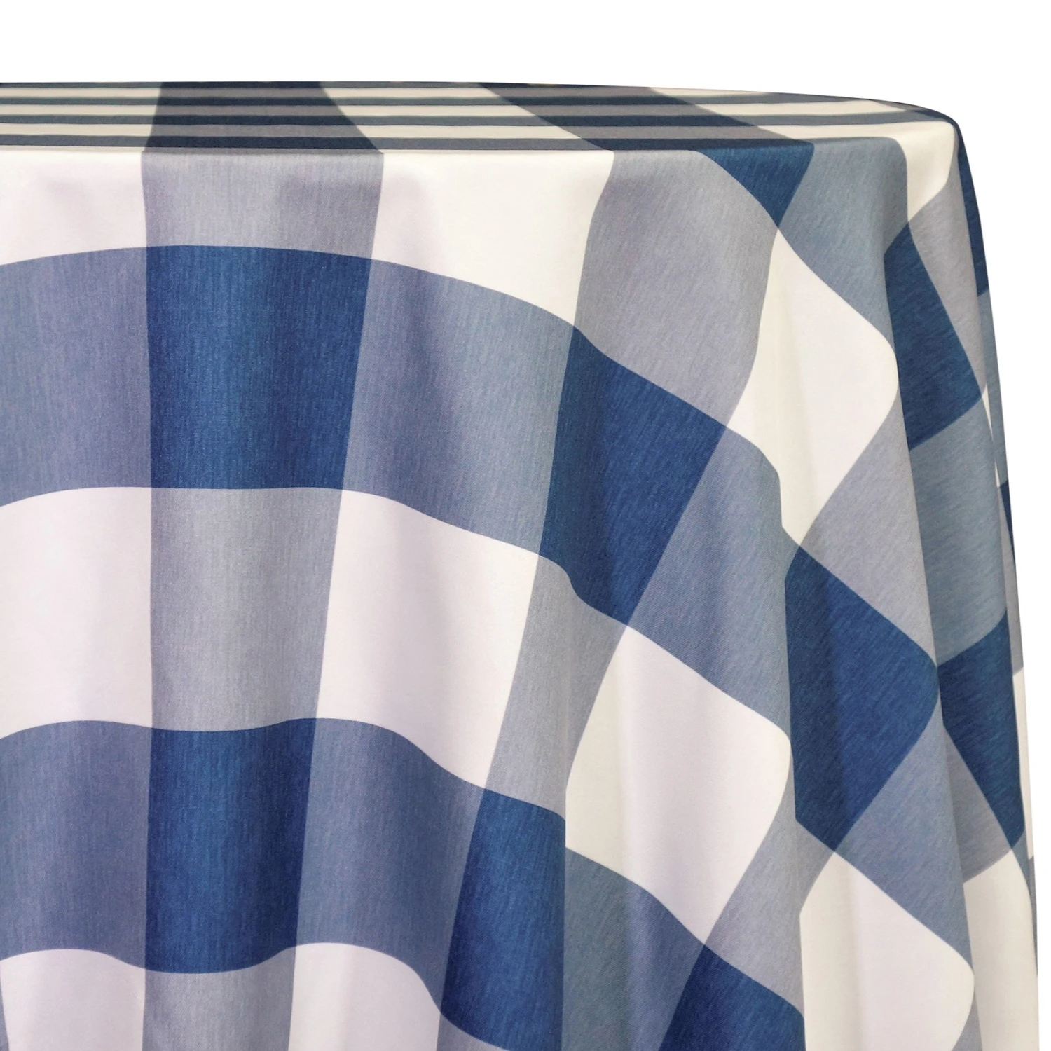 Hampton Checker (Poly Print) Table Linen In Blue 1 Hampton Checker (Poly Print) Table Linen In Blue