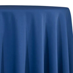 1pc - Premium Poly (Poplin) Table Linen 120" Round - Blue Slate