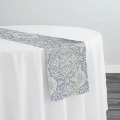 Morocco Jacquard (Reversible) Table Runner In Blue
