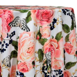Blush Bouquet (Poly Print) Table Linen