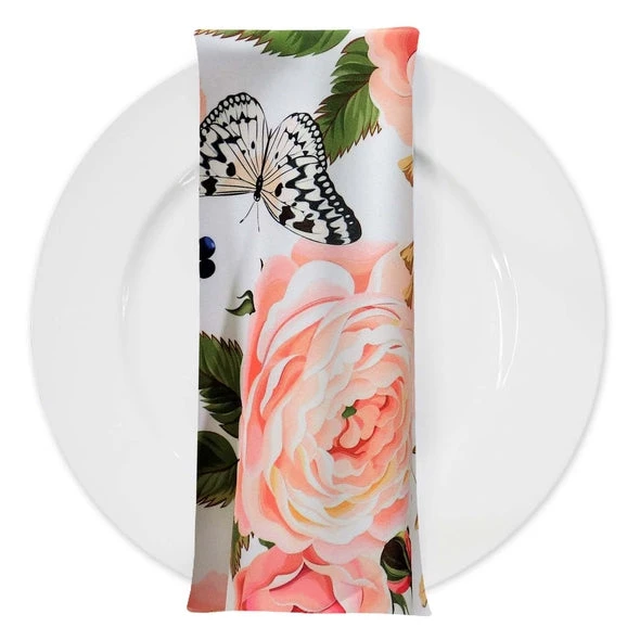 Blush Bouquet (Poly Print) Table Napkin 1 Blush Bouquet (Poly Print) Table Napkin