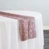Taffeta Sequins Table Runner In Blush