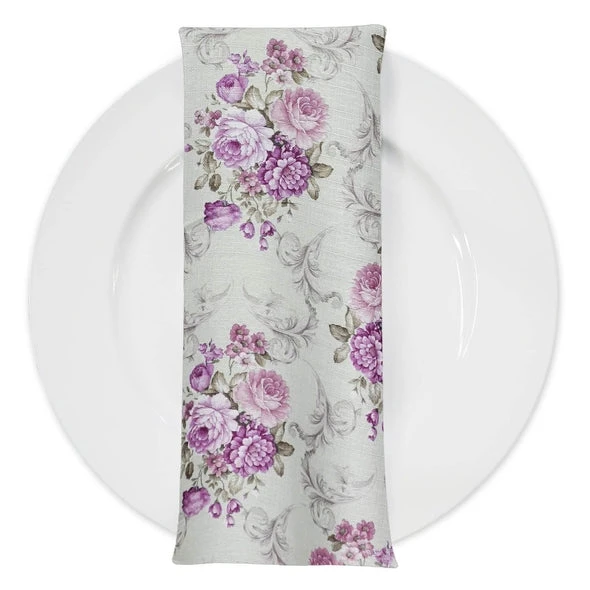 French Floral Table Napkin In Blush 1 French Floral Table Napkin In Blush