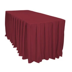 Scuba (Wrinkle-Free) Fitted Tablecloths - Hospitality Line 23 Scuba (Wrinkle-Free) Fitted Tablecloths - Hospitality Line -Urquid Linen Shop BoxedSkirtBurgundy