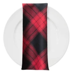 Plaid (Poly Print) Table Napkin In Buffalo Plaid