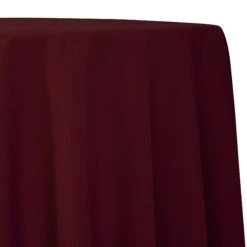 1pc. - Premium Poly (Poplin) Table Linen In Burgundy 1232 (120" Round)