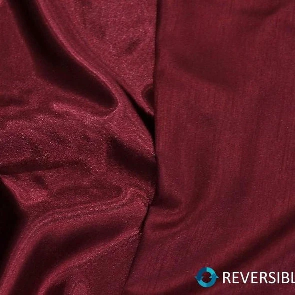 Shantung Satin (Reversible) Table Runner In Burgundy 2 Shantung Satin (Reversible) Table Runner In Burgundy - Image 2