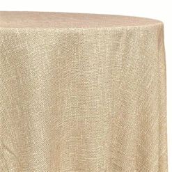 1pc - Capri Slub Linen Table Linen In Wheat (120" Round)