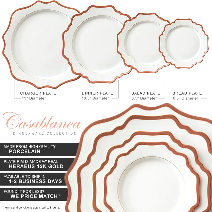 Casablanca Porcelain Collection In White/Rose Gold 2 Casablanca Porcelain Collection In White/Rose Gold - Image 2