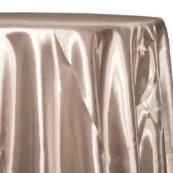 1pc - Bridal Satin Table Linen In Champagne 117 (132" Round)